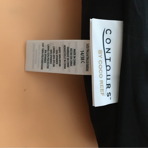 Coco Reef Villa Cheetah Solitaire V- Neck One Piece Swimsuit Size 14 / 38C - Picture 10 of 11